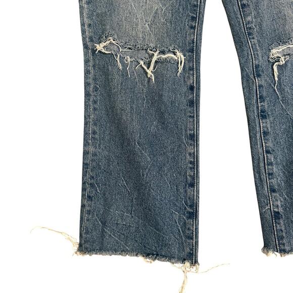 Blank NYC The Baxter Jeans Size 25 High Waist Distressed Raw Hem Denim Pants - Picture 6 of 8